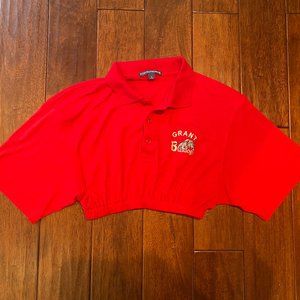 Red Grant Bulldogs Cropped Polo Tee